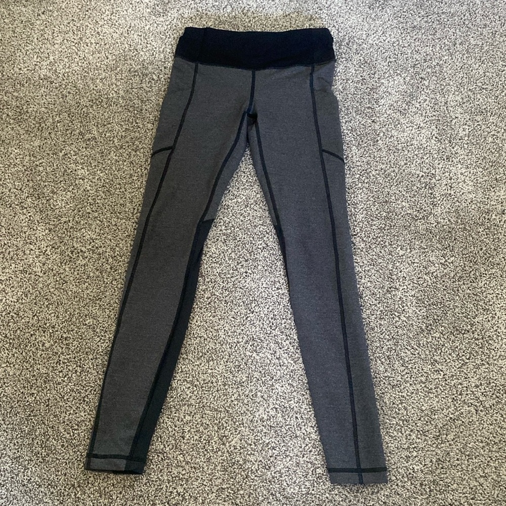 LULULEMON Speed Tight V Heathered Black / Deep Coal Women’s Size 2 Athletic Gym